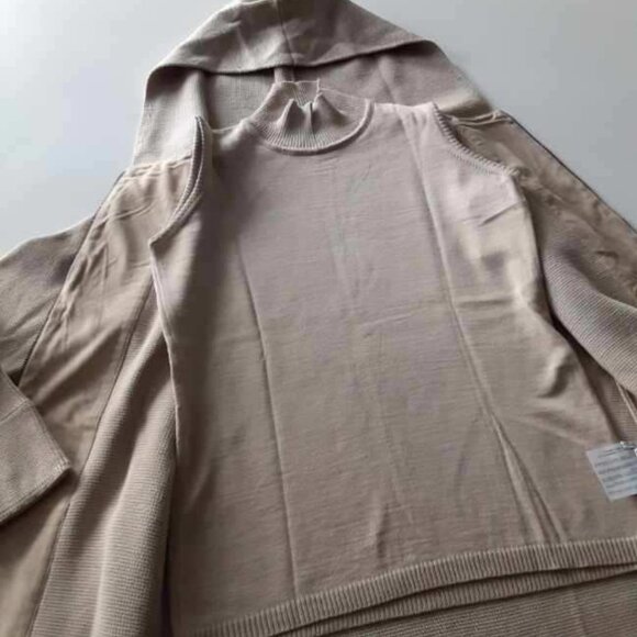 Wool and Suede 2pc Cardigan and Shell Set - size XS